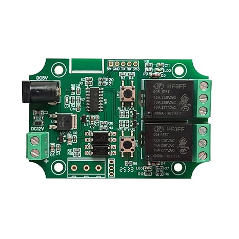 DSD TECH 2 Channels Bluetooth Relay Module for Remote Control Switch Compatible with iPhone and Android 4.3