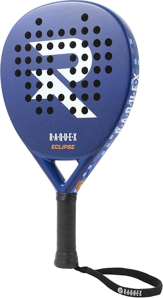 Raquex Eclipse Padel Racket – 100%, Full Carbon - Lightweight 360g, Twin Air System, Tubeless Frame, Progressing to Intermediate Padel Racquet for Women & Men - Mid-Balance