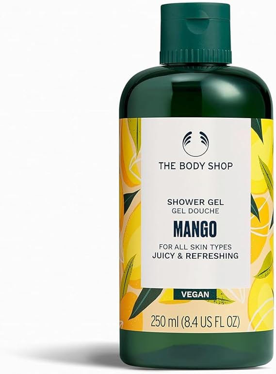 The Body Shop Mango Shower Gel (1x 250ml), Juicy Womens Shower Gel, Tropical scented Body Wash for All Skin Types, Shower Foam with 92% Natural Origin, Vegan Body Care
