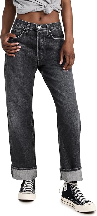 AGOLDE Women's Fran Low Hung Straight Jeans