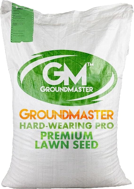 GroundMaster Premium Lawn Grass Seed – 2.5KG Hard Wearing & Fast Germination Grass Seeds for Family Lawns and Gardens, Coverage up to 150M2 for Overseeding, Tough Lawn Seed Mixture, Pet-Friendly