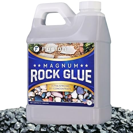 Magnum Rock Glue for Landscaping - 128oz, Adhesive for Pea Gravel, Small Pebbles, Gravel, Gravel Binder, Glue for Landscape, Landscape Lock for Homeowners & DIY Enthusiasts