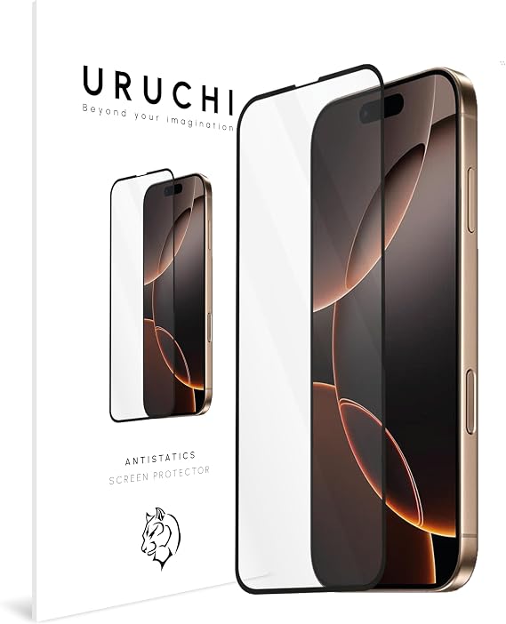 URUCHI iPhone 15 Anti-Static Screen Protector, HD Full Scope Screen Cover Window Film