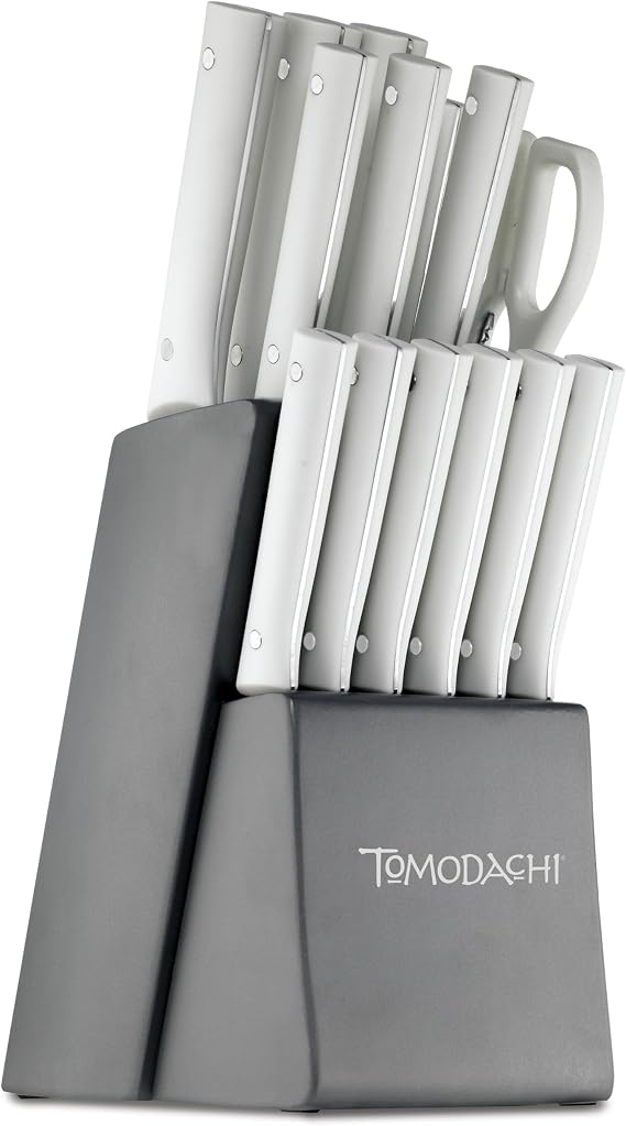 Hampton Forge 15 Piece Tomodachi Fuji Cutlery Block Set, Metallic
