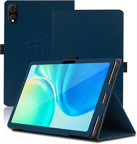 Case for Blackview Tab 90 WiFi 10.92 inch, Blackview Tab 90 WiFi Tablet Case, Folding Stand Protective Cover with Pencil Holder and Wrist Strap, Full Protection. (Blue)