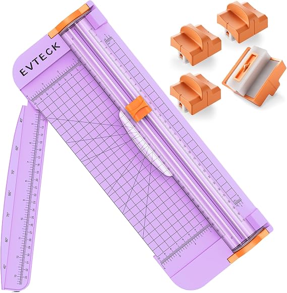 Evteck 12-Inch Paper Cutter Slider with 4 Pack Trimmer Blades Replacement