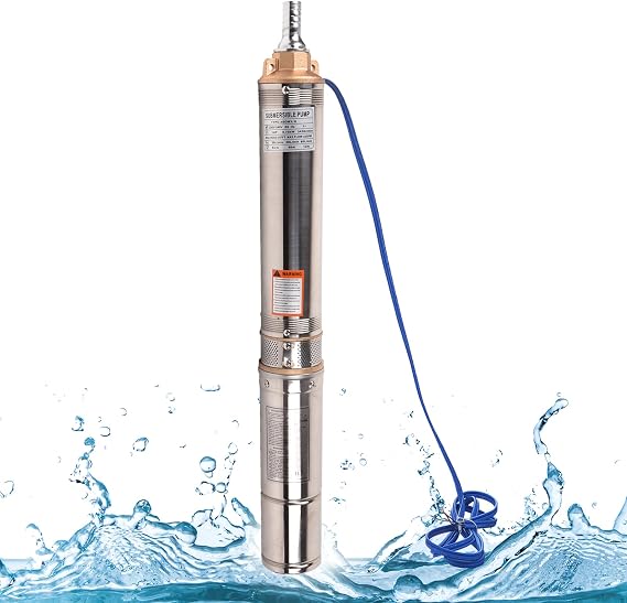 Doppy 5.2" Deep Well Submersible Pump, 1HP/220V/60Hz,262 Ft Head/33gpm,with 9.8 ft Electric Cord Stainless Steel Water Pump,With 1.6" NPT Connector, for Irrigation,Farms,Industrial,Home