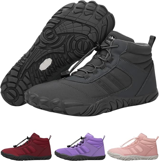 Hike Footwear Ridge Plus Barefoot Hiking Trail Shoes, Low-Cut, Zero Drop | Rubber & EVA multi-directional lug outsole, memory-foam collar, full ankle mobility, eases plantar fasciitis & calf tension