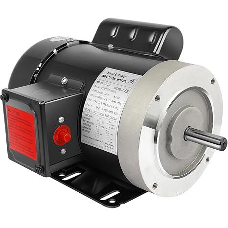 1 HP General Electric Motor 1750RPM Single Phase 56C Frame 115/230V CW/CCW