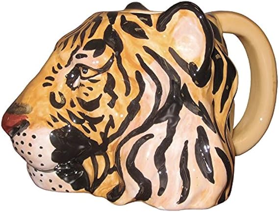 Tiger Ceramic Mug, 14 oz, Multicolor