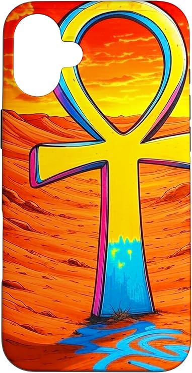 Painted Ankh Egyptian Symbol Case for iPhone 16 Plus