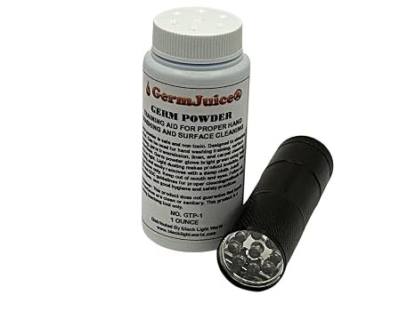 Germ Training Powder 1oz with 9 Led Uv Light