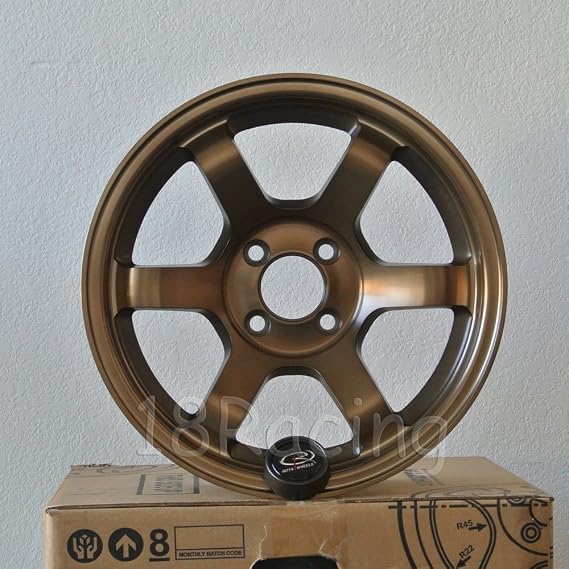 4 PCS ROTA WHEELS GRID CONCAVE 15x7 PCD:4X100 OFFSET:20 HB:67.1 FULLROYALSPORTBRONZE
