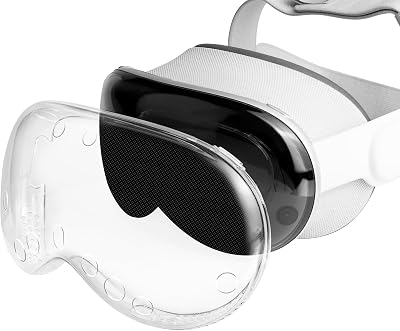 SOULWIT TPU Protective Case Cover for Apple Vision Pro VR Headset, Durable & Slim Fit Screen Protector Accessory, Without Affecting Tracking Scans - Non-Holed
