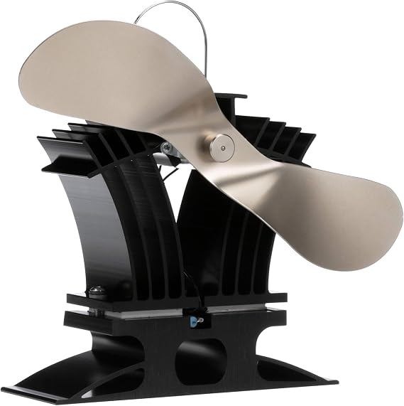 Ecofan BelAir 806EUKBX, Heat Powered Low Temperature Stove Fan, 140 CFM, 9" Nickel Blade (Multi Language)