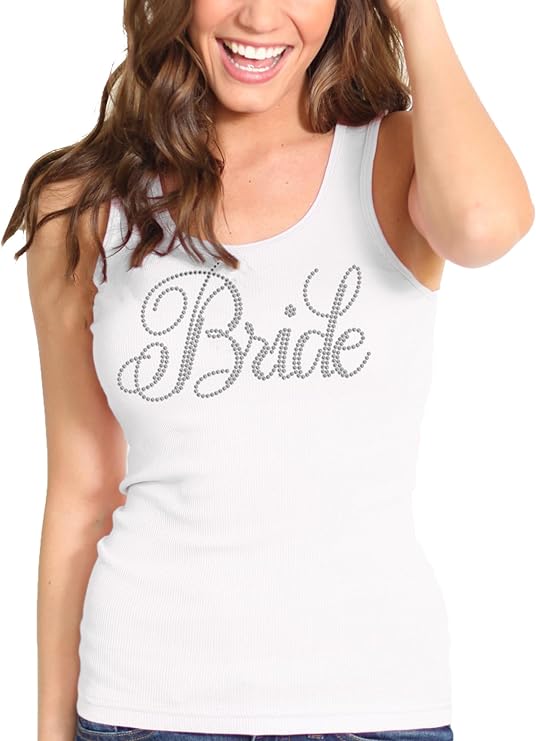 RhinestoneSash Bachelorette Tank Tops - Bride, Bridesmaid, Maid of Honor Shirts - Bridal Party Favors & Gifts