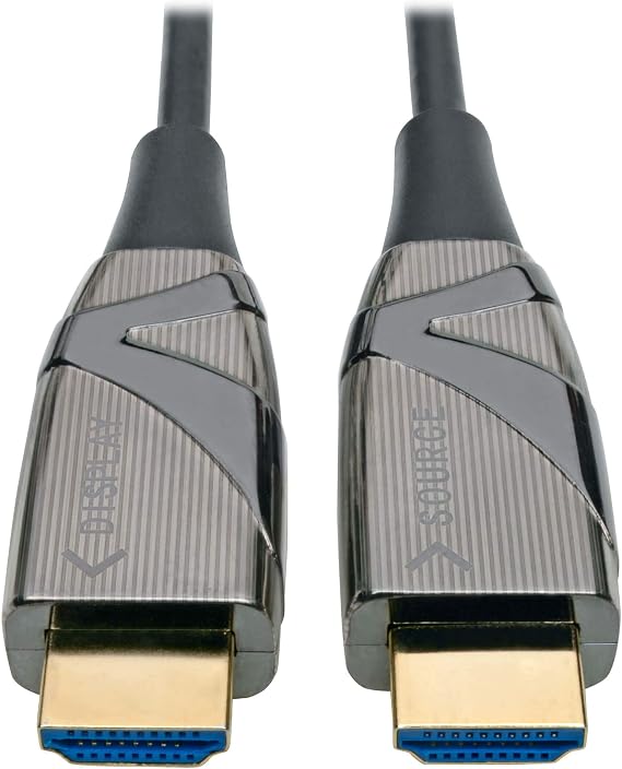 Tripp Lite Fiber Optic HDMI 2.0 (Active HDMI Cable), High Speed HDMI Cable, 4K, 60Hz, 4:4:4, 18 Gbps, 30 m. (98 ft.) Black (P568-30M-FBR)