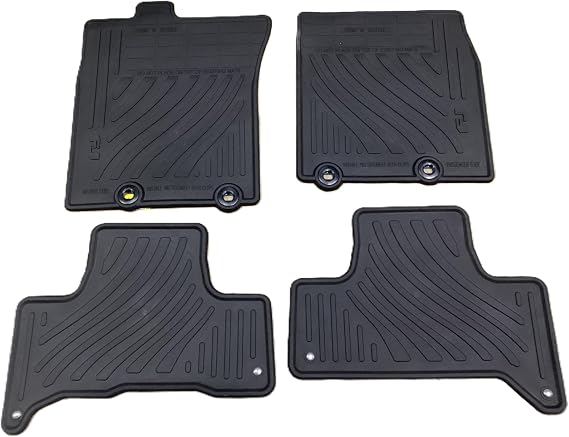 2011-2014 FJ Cruiser Genuine Toyota Accessories Front and Rear All-Weather Floor Mat (Black), Set of 4