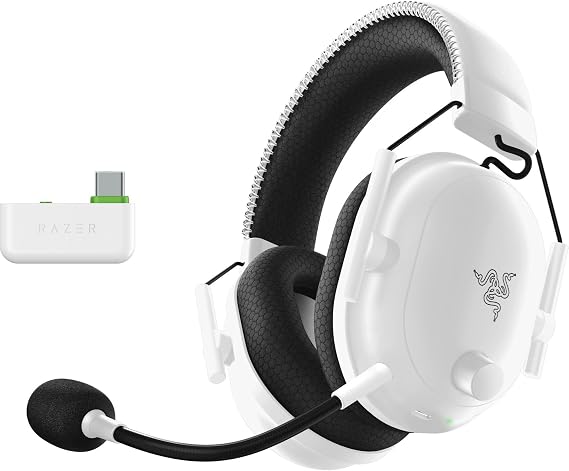 Razer BlackShark V2 Pro (Xbox) - Wireless Console E-Sports Headset for Xbox S|X & One (Triforce 50mm Drivers, HyperSpeed Wireless 2,4 GHz, detachable HyperClear Microphone) White
