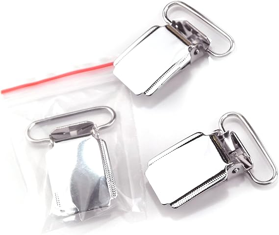 1 Heavy Duty Metal Clips for Suspenders Men Boy Suspender Mitten Clips Toy Straps Holder Bed Sheet Straps Holder Fastener Bed Sheet Clip (10pcs)