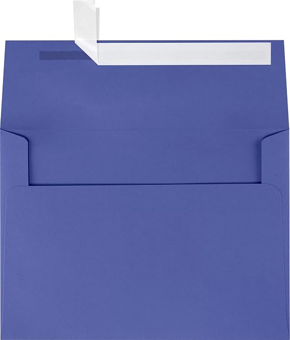 LUXPaper A7 Invitation Envelopes | Peel & Press | 5 1/4" x 7 1/4" | Boardwalk Blue | 80lb. Text | 500 Qty