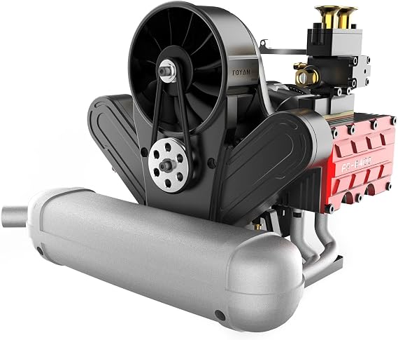 LenyKingPro FS-B400 14cc Flat-Four Engine for TOYAN Horizontal Opposed Four-Cylinder Four-Stroke H4 Nitro Engine Model for DIY Automotive Projects