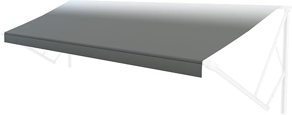 Solera Universal Fit Heavy-Duty Vinyl RV Patio Awning Replacement Fabric Silver Fade 10' Awning (9'4" Fabric)