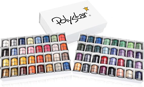 Polystar 64 Count of Embroidery Thread Now with 1,100 Yard Snap Spools w/Thread Box Especially Produced for Use in Brother and Babylock Machines