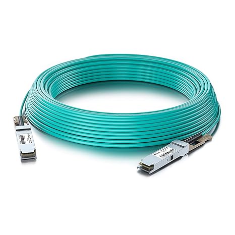 10Gtek 100G QSFP28 Active Optical Cable - 100GBASE QSFP28 to QSFP28(EDR) OM3 AOC Cable for Cisco QSFP-100G-AOC1M, 1-Meter