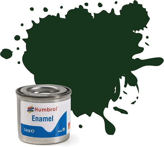 Humbrol AA6330 195 Dark Green Satin - 14ml Enamel Paint
