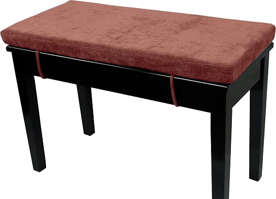 Loveboat Piano Bench Cushion, Washable Bench Pad for Shoe Storage, Window, Piano, Dining 30"x14"x2" Brick Red