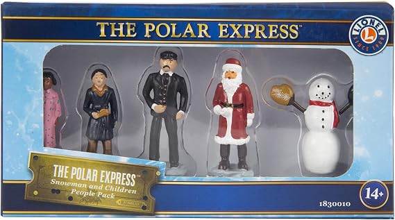 lionel The Polar Express, Electric O Gauge Model Train Cars, Hero Boy Walking Brakeman | Conductor, Hero Boy, Hero Girl, Santa & Snowman, Model Train People Pack, Christmas Layout Accessory, Ages 14+