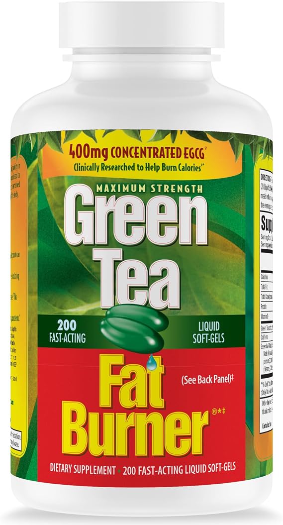 Applied Nutrition Green Tea Fat Burner Metabolism Support 200 Softgels