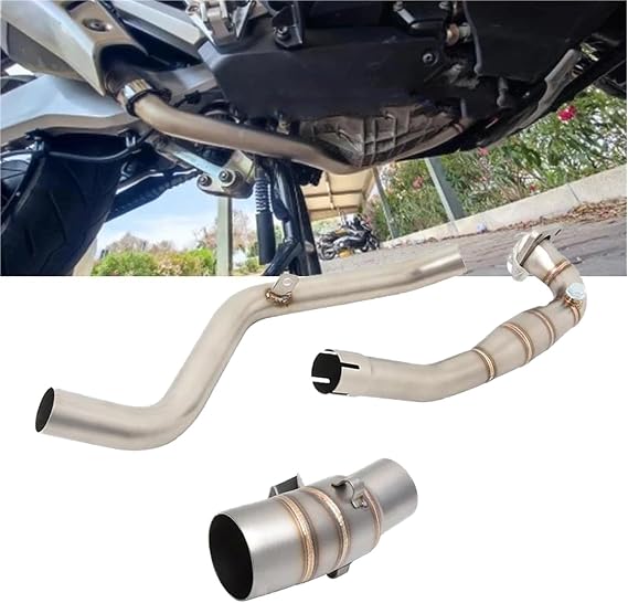Exhaust Accessories For H-ONDA X-ADV750 X ADV 750 Motorcycle Exhaust Front Middle Link Pipe(Silver)
