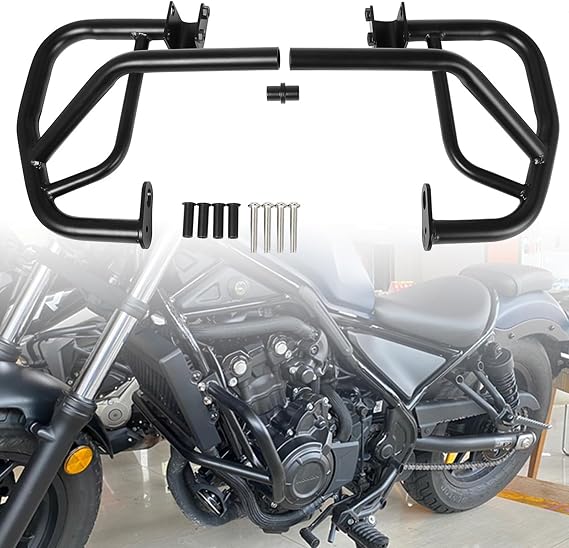 Black Engine Guard Crash Bar for Honda Rebel CMX300 CL300 2017-2023