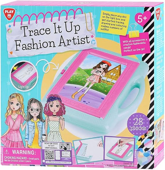 Playgo Battery Powered Trace It Up Fashion Artist Kit 28-Pieces