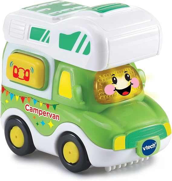 VTech Toot-Toot Drivers Campervan, English | Light-up button plays music, sounds and songs; push the campervan for reactions and movement. Ages 1-5