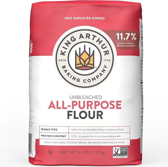 All Purpose Unbleached Flour, Non-GMO Project Verified, Certified Kosher, No Preservatives, 5 Pounds