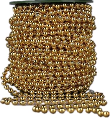 Ltvystore 82Feet25Meter Roll Gold Pearl String Party Garland Wedding Centerpieces Bridal Bouquet Crafts Decoration
