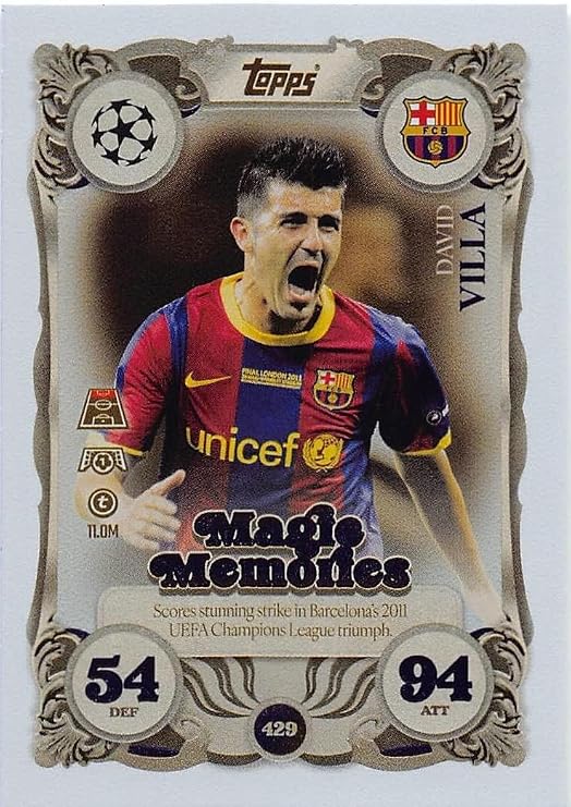 Match Attax 2025 2026 David Villa Magic Memories Trading Card