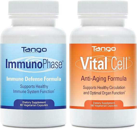 ImmunoPhase Natural Herbal Immune Support Supplement and Vital Cell Natural Herbal Anti Aging Supplement