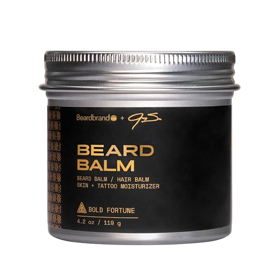 Beard Balm for Men - Travel Pack - Supports Thicker Beard, Bold Fortune Scent, Natural Ingredients Butter Reduces Dryness & Enhances Look - 4.2 oz