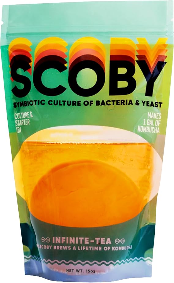 Craft A Brew - SCOBY and Starter Tea Liquid - Premium Live Culture - Fermentation and Kombucha Homebrew - Makes 1 Gallon