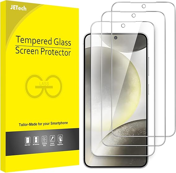 JETech Screen Protector for Samsung Galaxy S24, 3-Pack
