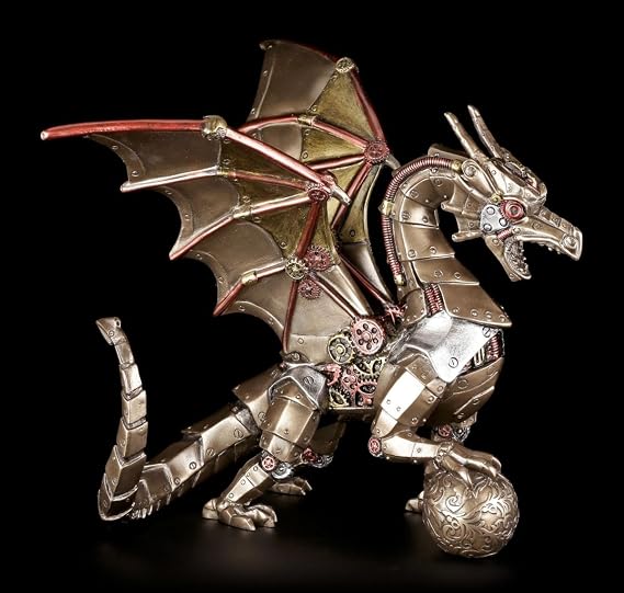 Steampunk Dragon Figure Veronese Dragon Figurine Decorative Gothic Figures
