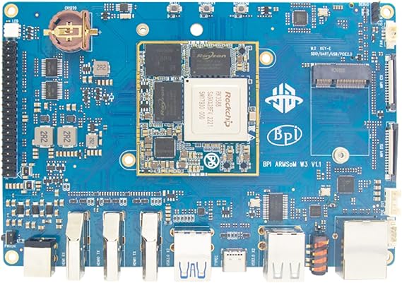 Banana Pi BPI-W3 Rockchip RK3588 Quad Core A76 + Quad-Core A55 LPDDR4 8G RAM 32G eMMC 2.5Gbps Ethernet Single Board Computer