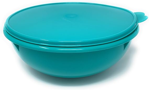Tupperware Fix n Mix Plastic Bowl Teal Blue