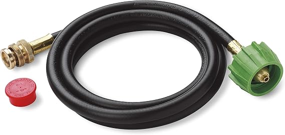 Weber Adapter Hose for Q Series & Gas GoAnywhere Grills, 6-Feet, Black | Connects Portable Grills to 20Pound LP Tanks, Secure Propane Flow Control