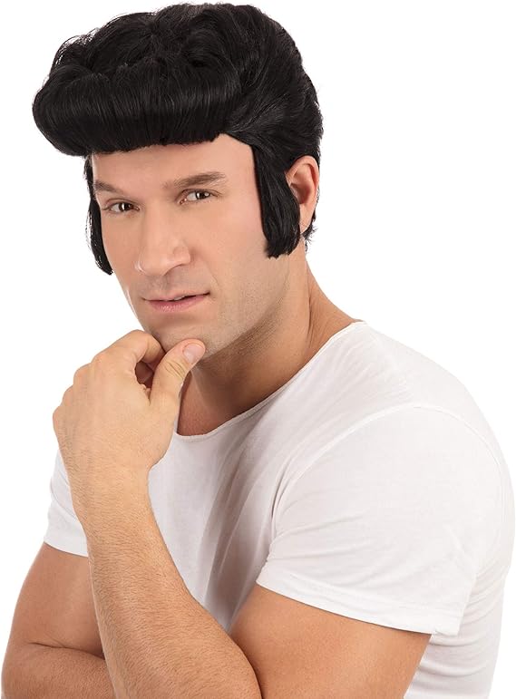 Bristol Novelty BW686 Greaser Wig, Black, One Size, Boxed World Book Day Halloween Halloween