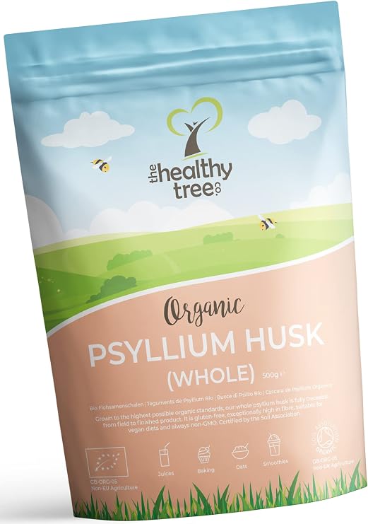 TheHealthyTree Company Organic Psyllium Husk, Whole, 500g